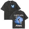 Singer Aitana CUARTO AZUL Streetwear New Graphic Tshrits Mens Women High Quality Fashion Oversized Vintage Washed Clothing