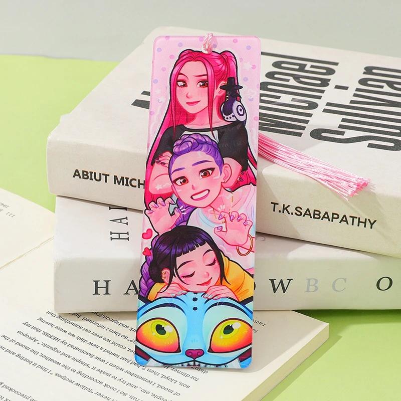 Bookmarks Cartoon Anime Stationery Supplies School Book Page Markers Kawaii Book Accessories for BookwormsDemon Hunters Huntrix