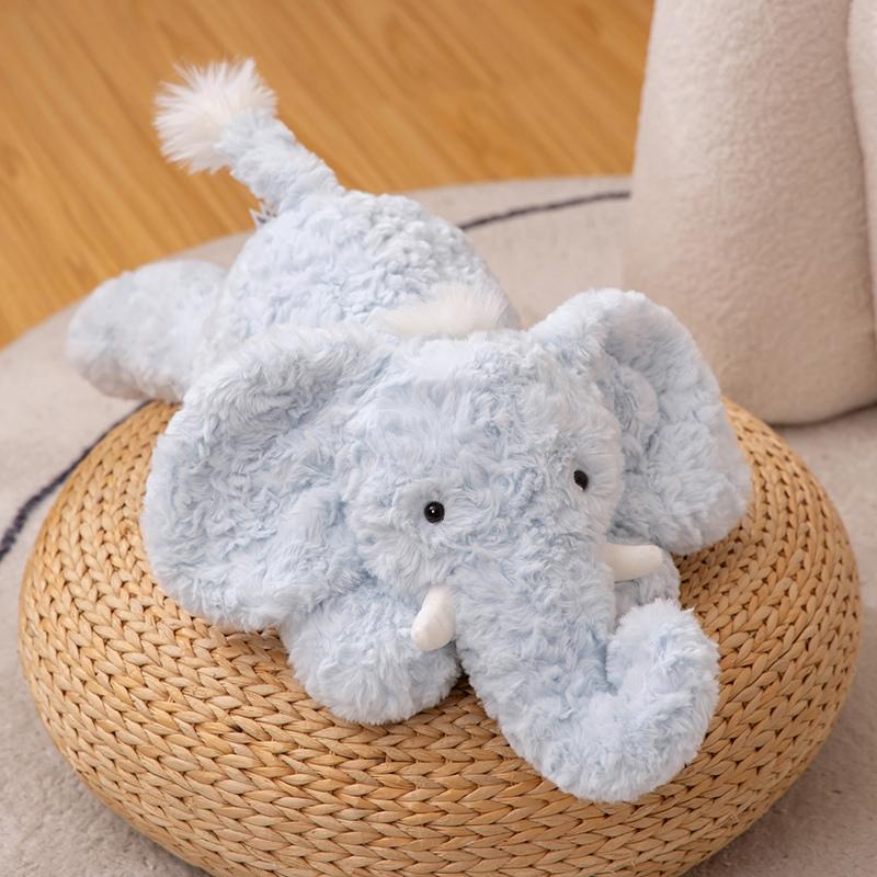 Peluche Animale de Dessin Animé Couchée de 55 cm Lapin Canard Ours Éléphant Compagnon de Sommeil Cadeau 55cm