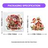 50 PET Christmas Santa Claus themed transparent stickers for party decoration, doors and windows, refrigerator stickers 2026