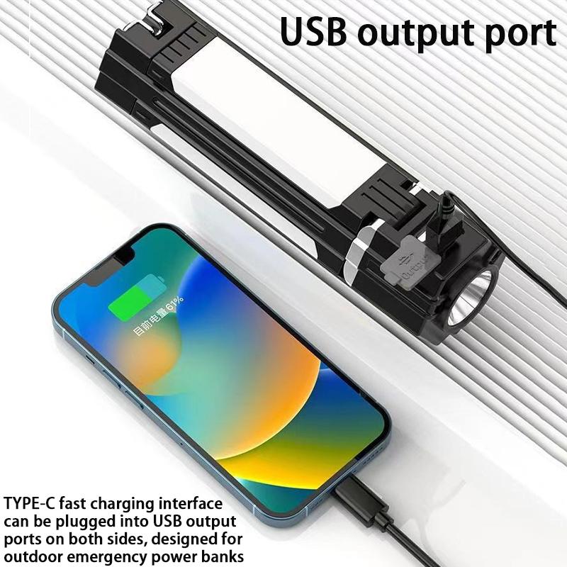 Sun Lamp Rechargeable Camping-Ready With Six-Level Dimming And Foldable Operation