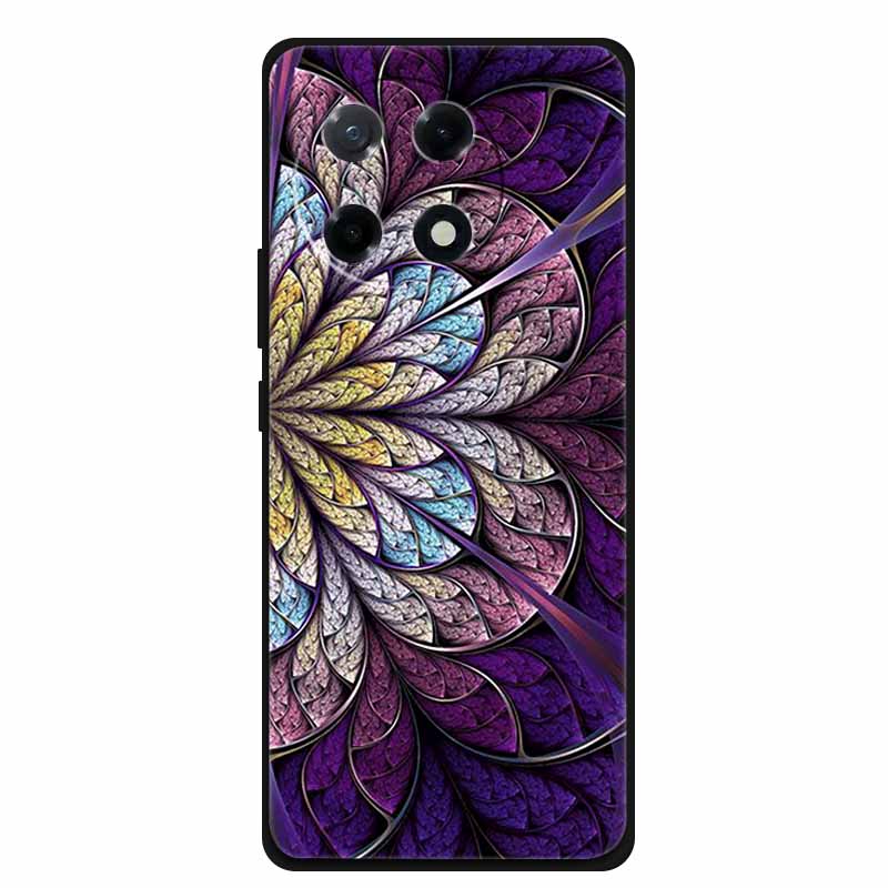 For Tecno Spark 30 Pro Case Luxury TPU Soft Silicone Back Cover Phone Cases on Spark30Pro KL7 Protector Bumper Love Flower Coque
