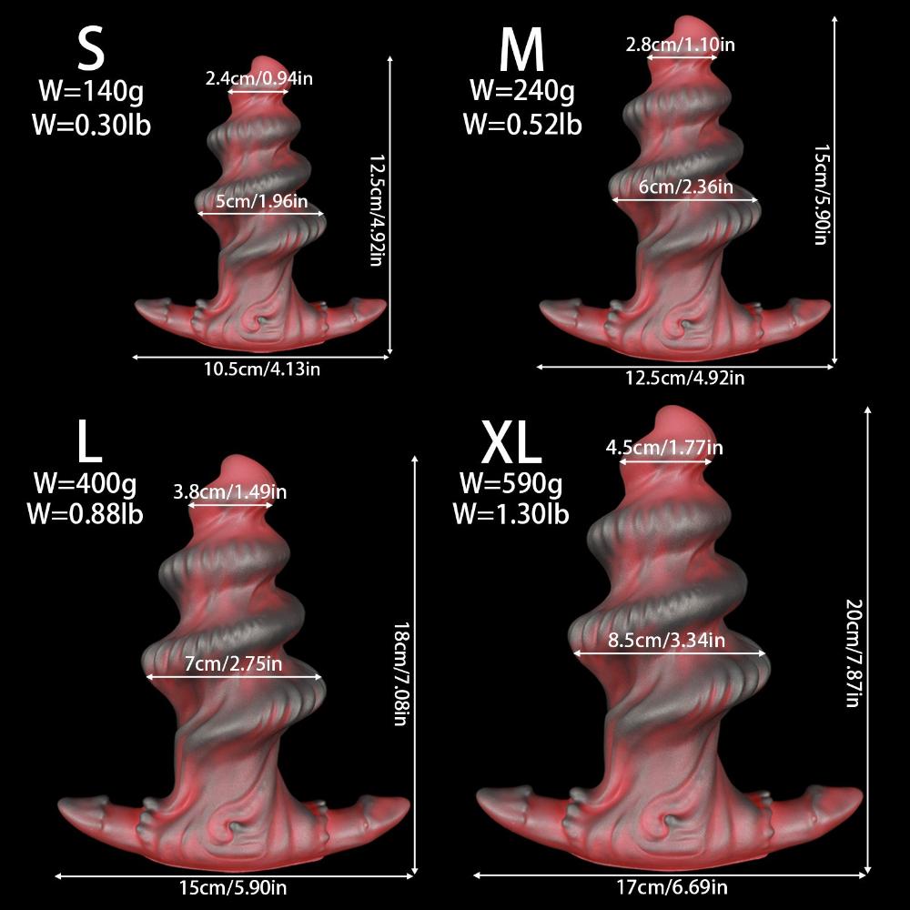 Unisex Wearable Threaded Anal Plug - Liquid Silicone Easy Insertion Anal Dilator Massage Adult Toy