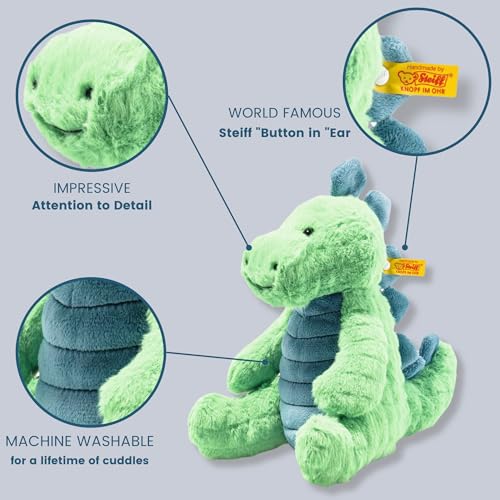 Steiff Spot the Stegosaurus Plush Toy, 28cm, Steiff Spot the Stegosaurus Dinosaur