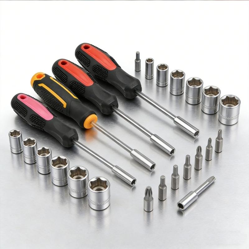 2Pcs/set Screwdriver Handle Hexagonal Screwdriver Handle Multifunctional Bit Holder Comfortable Handle Repair