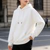 2025 autumn and winter new hooded sweater women's solid color college style loose casual velvet popular trendy brand Japanese and Korean style