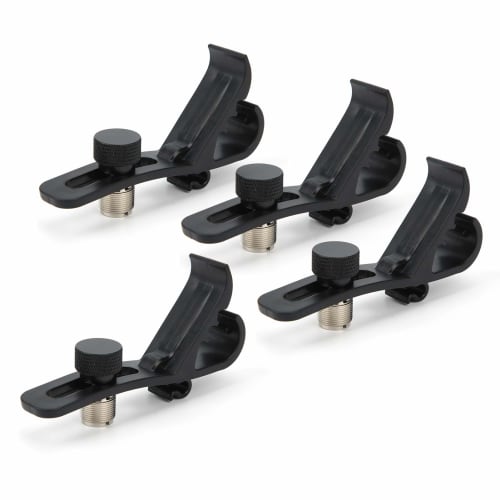 4 Pieces Drum Microphone Clips, Shockproof Fixed Clamp Holder for Musical Instruments, Workholding Device, Drum Mic Clamp, Tom Clip Clamp, Snare Clip
