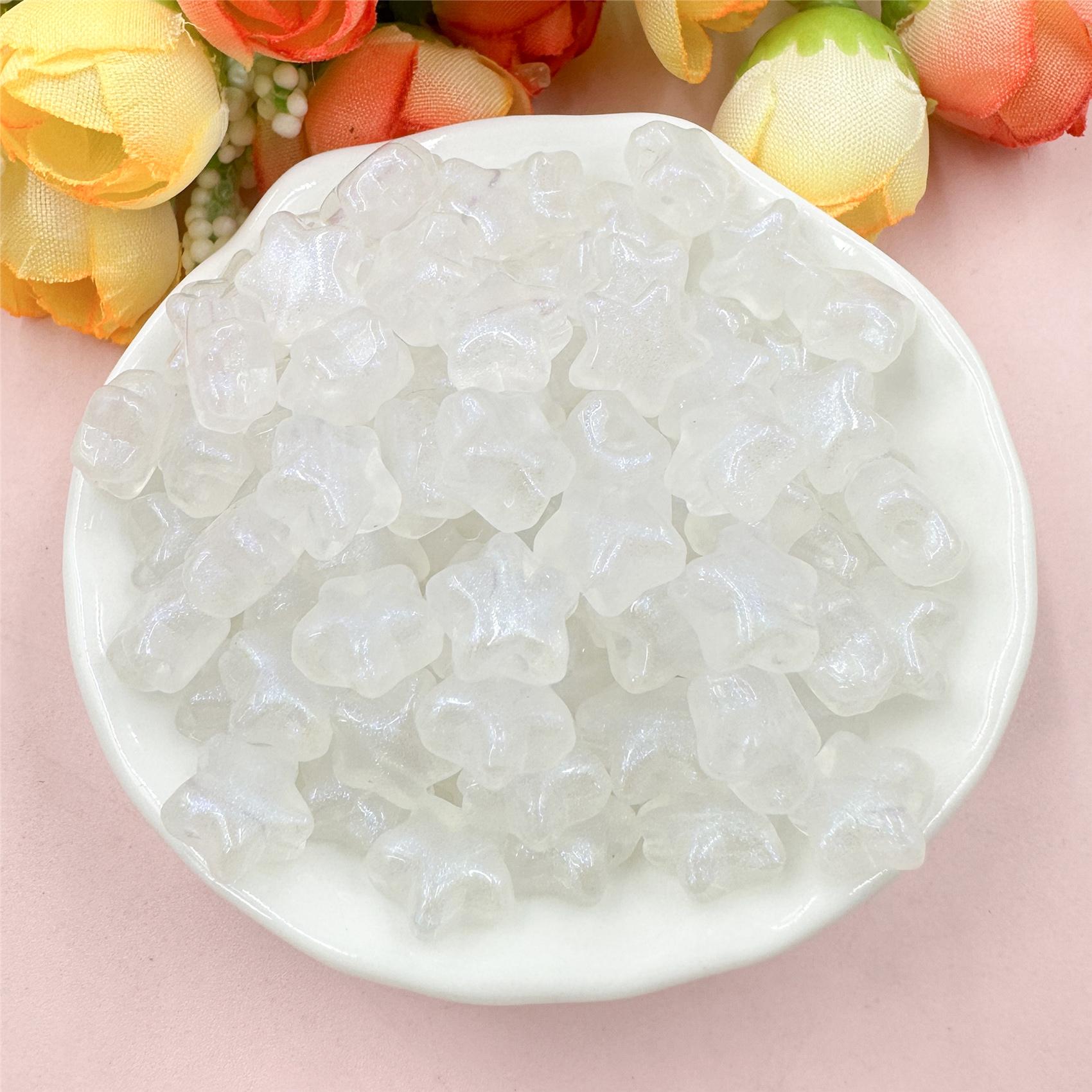 

Ручная работа пятиконечная звезда акриловые украшения перламутровый цвет для изготовления браслетов и сережек материалы из бисера свободные бусины 10 мм DIY ювелирные аксессуары белый