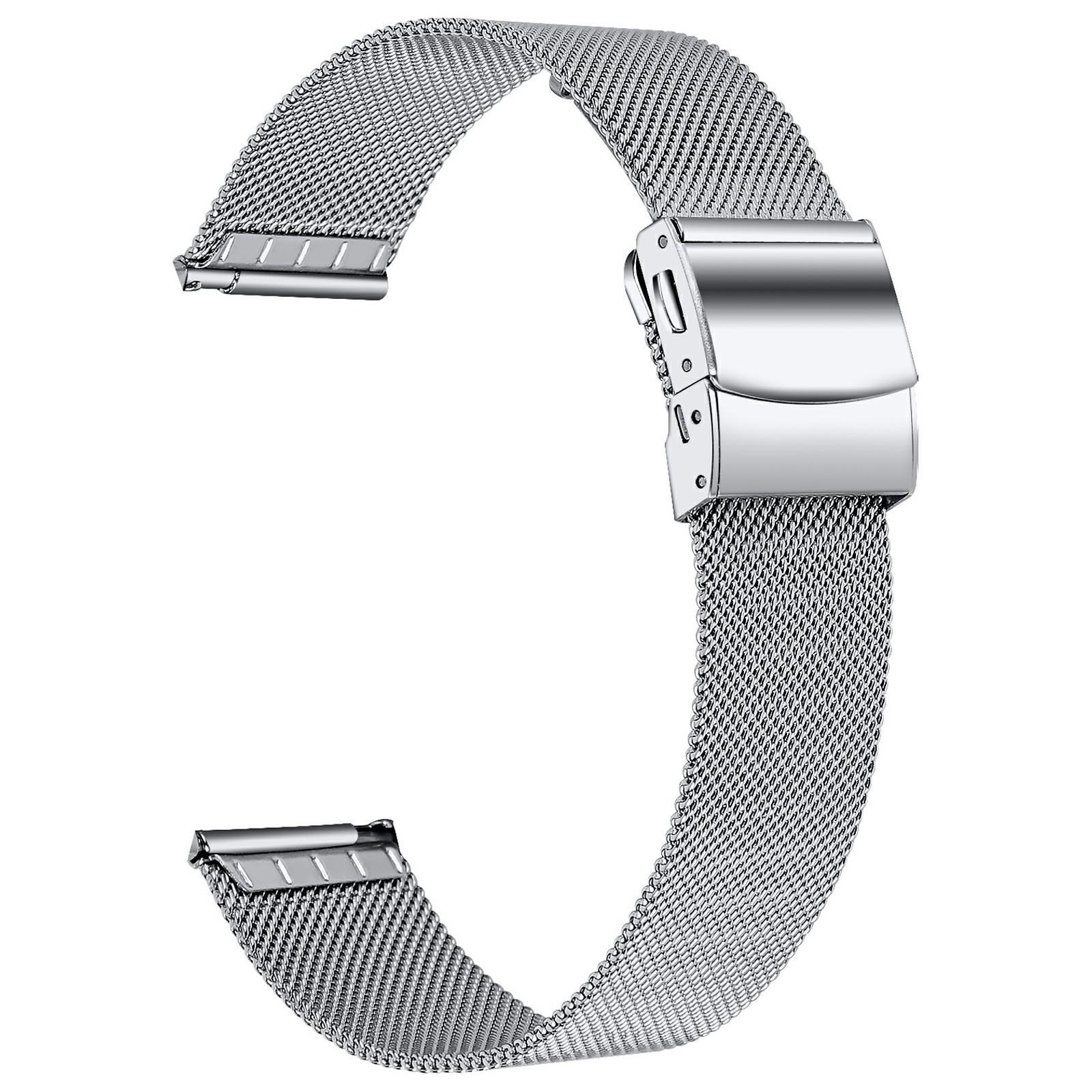 

Металлический ремешок для часов Samsung Galaxy Watch7 44 мм/40 мм, миланская сетка, браслет с раскладывающейся застежкой, серебристый A