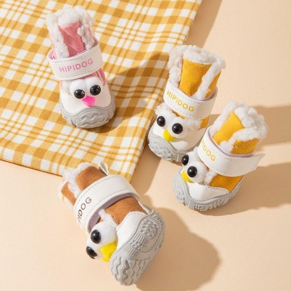 Protiskluzové sněhule pro domácí mazlíčky Odolné psí fleecové boty Pohodlné boty pro domácí psy Venkovní