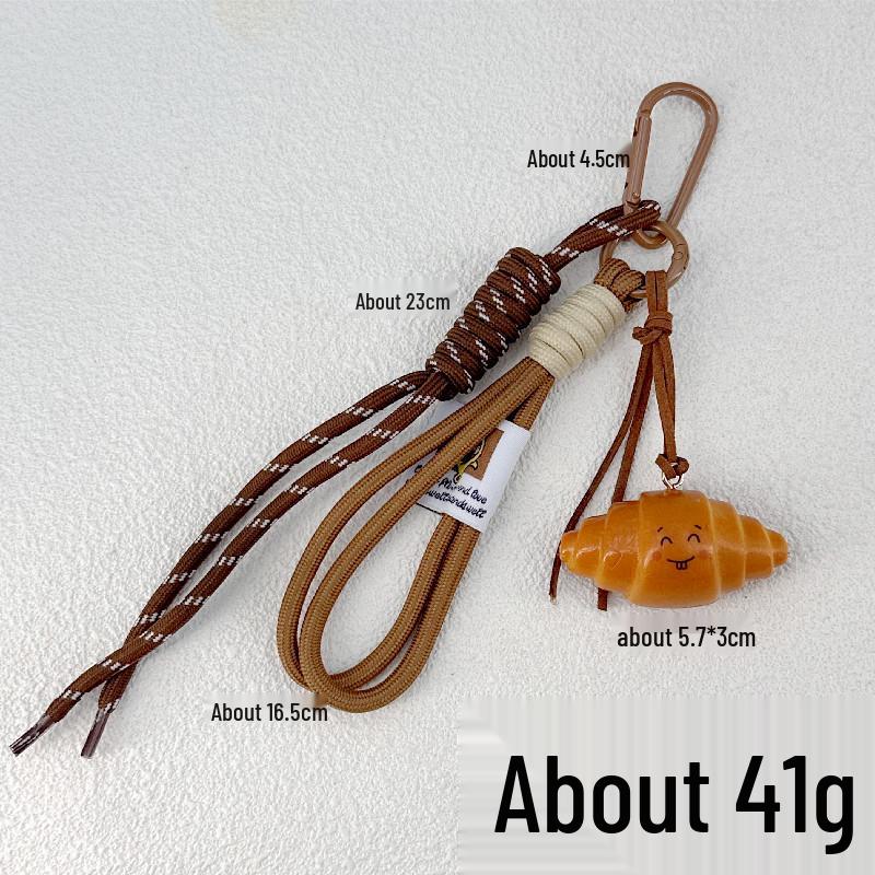 INS-Style Miu Series Alkaline Water Bread Bag - Cute Chocolate Pendant Jewelry Keychain