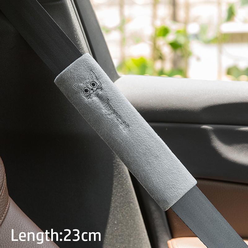Universal Car Seat Belt Cover Plush Cute Cartoon Car Safety Belt Cover Shoulder Pad For Kids Adults Car Interior Accessories