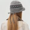 Fashion Women Windproof Warm Knitted Hat Coldproof Short Brim Peaked Cap Lady Cold Resistant Ear Protection Beanies Ski Caps