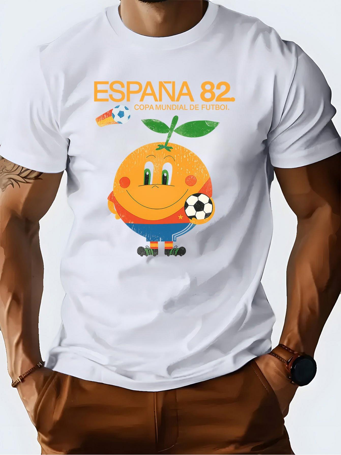 Men s Spain 82 Retro Soccer T-Shirt - Vintage Fan Merchandise with Spain Team Logo & 1982 Design XXXL