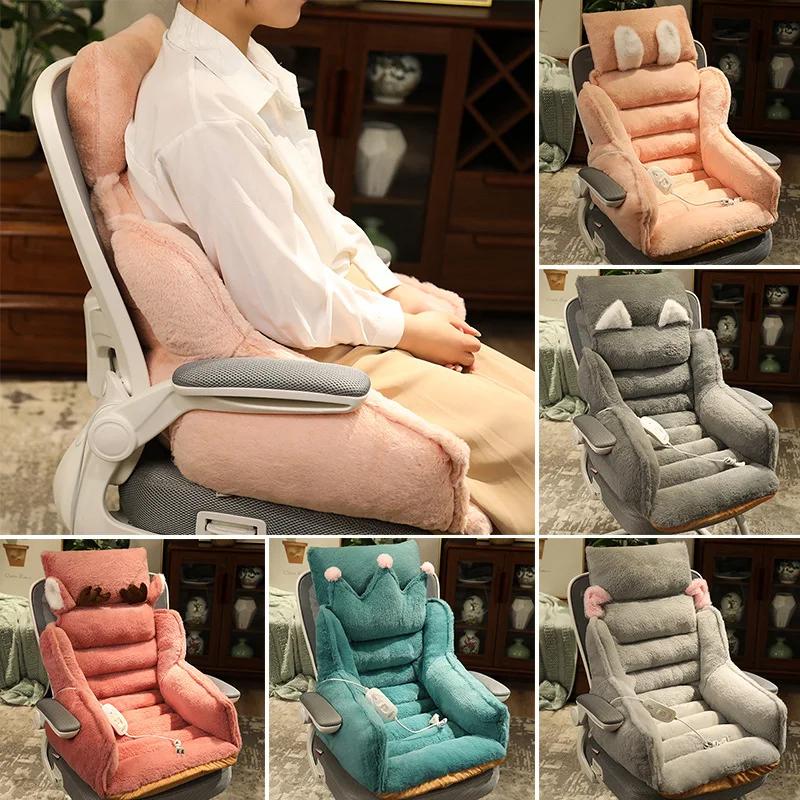 Chair One-piece Cushion Office Sedentary Butt Mat Student Seat Back Cushions Waist Support Chair Backrest Mat Home Decoration