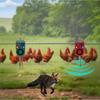 Ruosheng Solar-Powered Alarm with Remote Control, Ultrasonic Strobe, Voice Alerts, and LED To Repel Animals