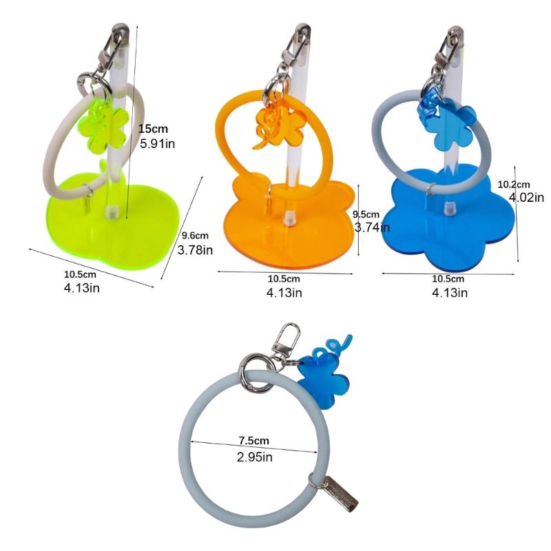 Handgelenk-Garnspender Acryl Tragbarer Handgelenk-Garnhalter mit Silikon-Handgelenkband zum Stricken Häkeln Basteln
