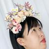 Colorful Silk Flower Crowns Accessory Delicate Handmade Floral Hair Accessory Fabric Flower Headband for Daily Use