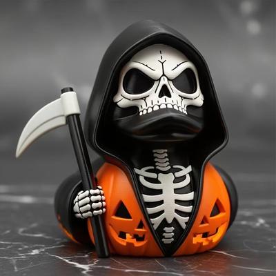 Grim Reapers Duck Grim Reapers Elements And Fun Rubber Duck Shapes Scary Death Duck Statue For Home Decor Halloween Decoration