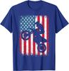 Dirt Bike Motocross Biker American Flag 4th of July Boys Men Unisex T-Shirt 8