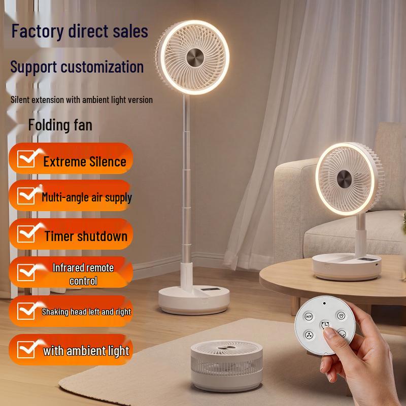Folding Telescopic USB Charging Fan for Travel, Home, and Desktop Use