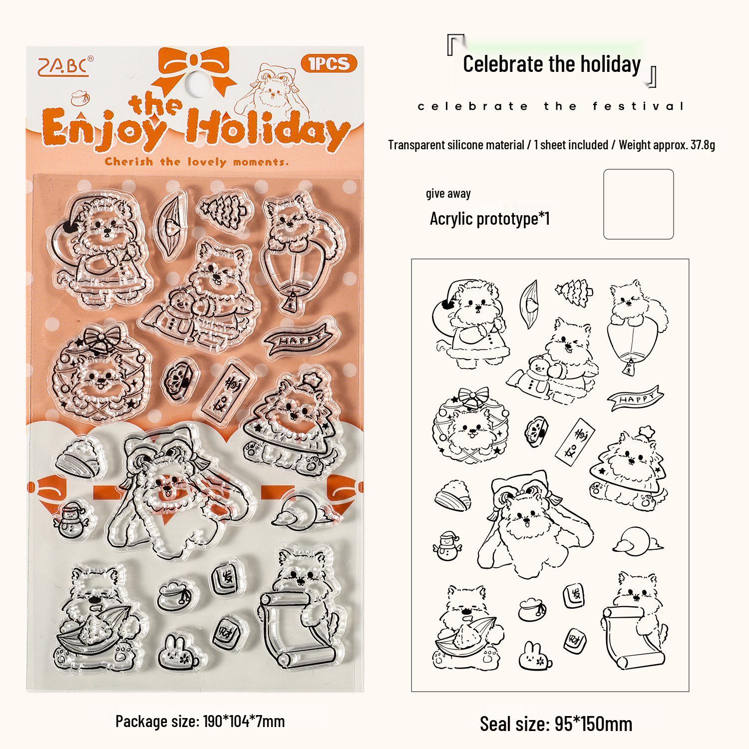 Sloppy Puppy Transparent Silicone Stamp for Kids DIY Journal and Crafting
