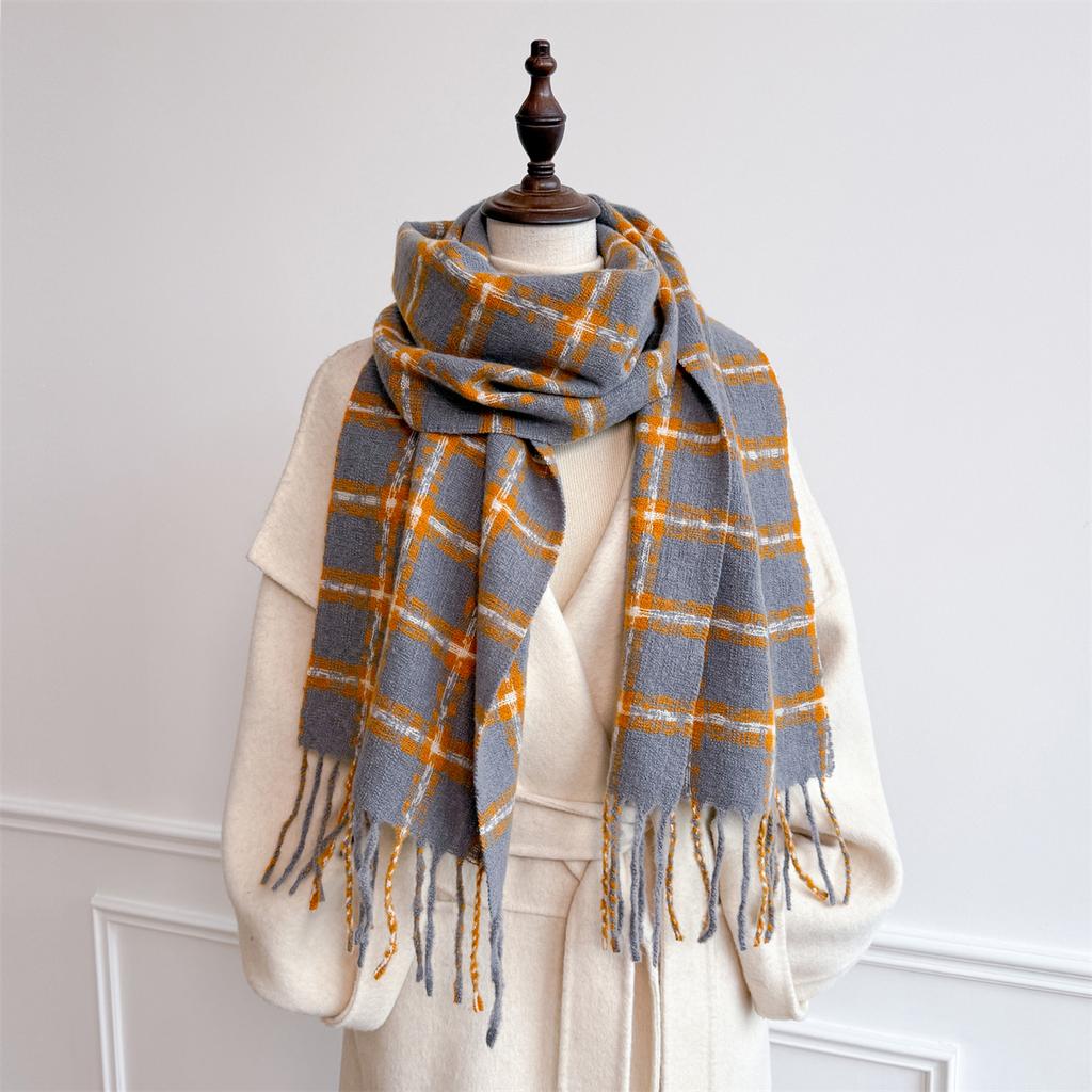 Luxury Winter Cashmere Scarf Women  Design Warm Pashmina Blanket Poncho Scarves Female Shawl Wraps Thick Foulard Bufanda