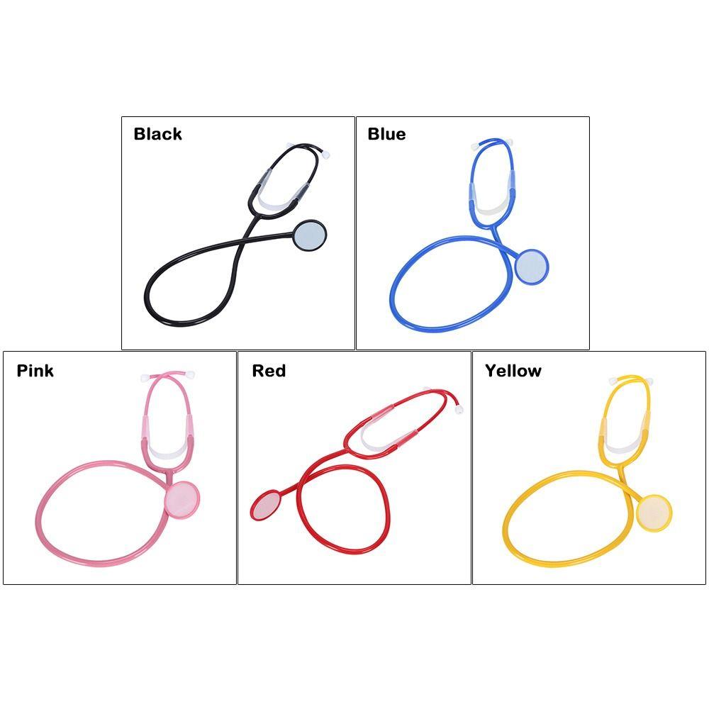 Multi Color Stethoscope Family Parent-Unisex Games DIY Simulation Doctor's Imitation Role Play Plastic Stethoscope Students
