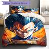 Pościel z motywem postaci Dragon Ball Dekoracja domu Prezent urodzinowy (1 * poszwa na kołdrę + 2 * poszewki na poduszki, bez rdzenia)