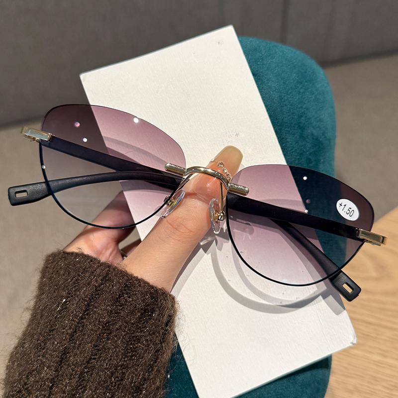 Ladies' Cat Eye Reading Glasses Female and Maler High Definition Blue Light Blocking Presbyopia Eyeglasses Diopter 0 To +4.0