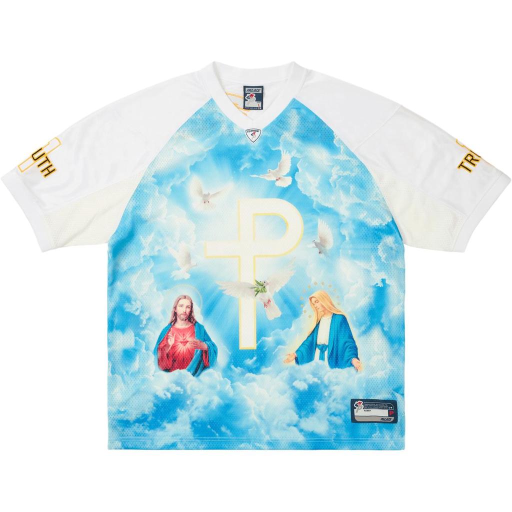 Palace 1 Truth Jersey White Unisex Tops P28ES077