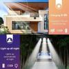 5000LM 198LED Solar Wall Light Four Head Rotating Split Waterproof Solar Outdoor Light Human Body Induction Garden Street Light