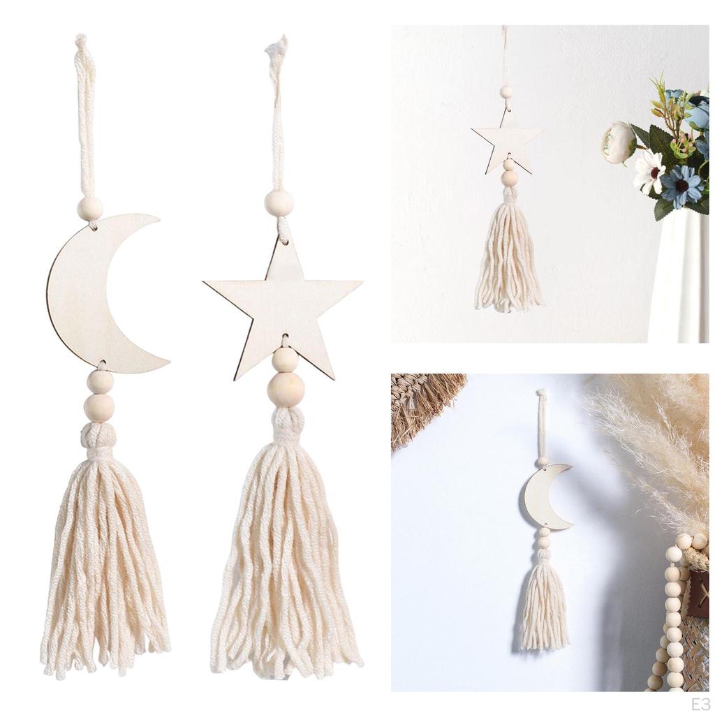 Boho Chic Wall Hanging Decor with Fringe for Home Office