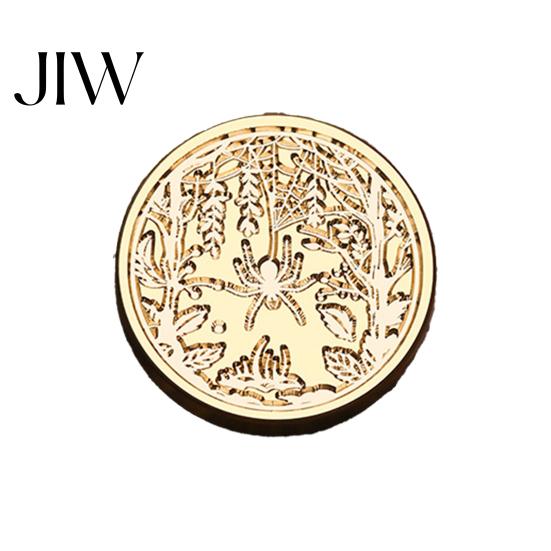 Halloween Stamp Head Themed Brass Wax Seal Head, Pumpkin Ghost Witch Bat Engraved Replaceable Sealing Replacement for Envelope Journal Gift Wrap Party