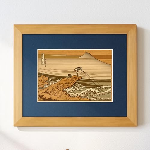 KINOWA "Koshu Ishibanzawa" Woodblock Printing Kit, Original Handmade Ukiyo-e Kit, Hokusai's Thirty-six Views of Mount Fuji, Made in Japan
