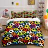 Colorful Soccer Ball Pattern. Print Bedding Set 1 Duvet Cover 2 Pillowcases For Adult And Children Luxury Gift Full Size