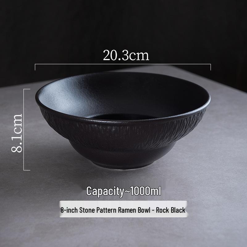 Premium Large Ramen & Luosifen Ceramic Bowl – Conical Hat Design for Noodles, Soup, Mixed Rice, Salad