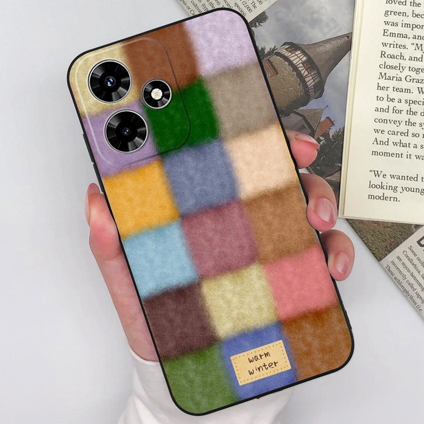 For Infinix Hot 30 20 12 11 Play 30i 20i 20S 12i 11S Phone Covers Cute Couple Piggy Patterns Matte Silicone Fashion Cases For Infinix Cellphone Caisng