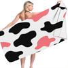 Kuhmuster-Kollektion digital bedrucktes Polyester Superfeine Faser doppelseitiges Fleece Strandurlaub Badetuch, Strandtuch