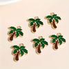 10Pcs Golden Oil Drip Coconut Tree Charms Pendants For Jewelry Making Diy Necklace Earrings Key Chain Accessories