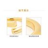 European and American fashion square coil ring brass gold-plated plain ring accessories minimalist line open ring explosion