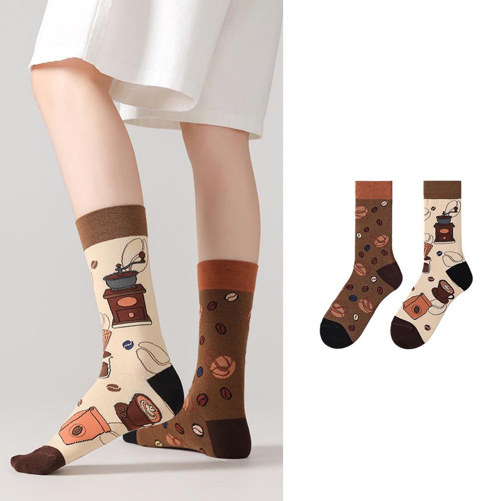 Unisex Trendy Cotton Mid-Calf Socks for Autumn/Winter - Sporty & Casual