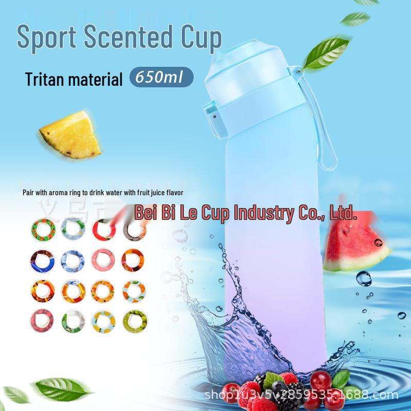 High-Capacity Flavored Tritan Water Bottle Set with Aroma Ring - Heat Resistant and In Stock