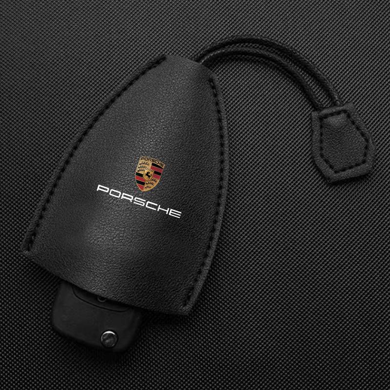1Pcs Car Key Protection Shell Bag Car Key Case Cover Car Keychain For Porsche Boxster Cayenne Panamera Macan Cayman 911 918 996 917
