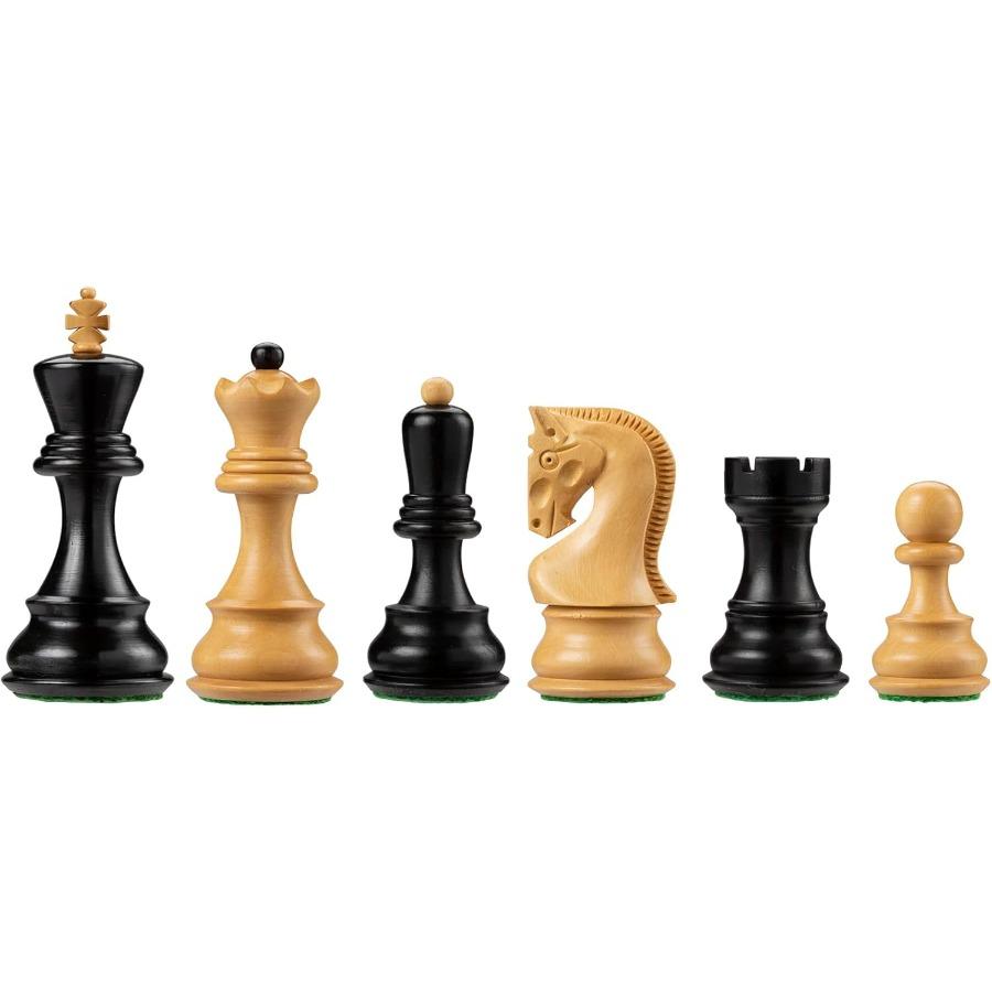 

Преміальний зважений дерев яний шаховий набір з 3,75-дюймовими фігурами. Король для дорослих Дизайн з ебонізованого самшиту Європейський стиль Стаунтон Ідеально підходить для Люкс United States