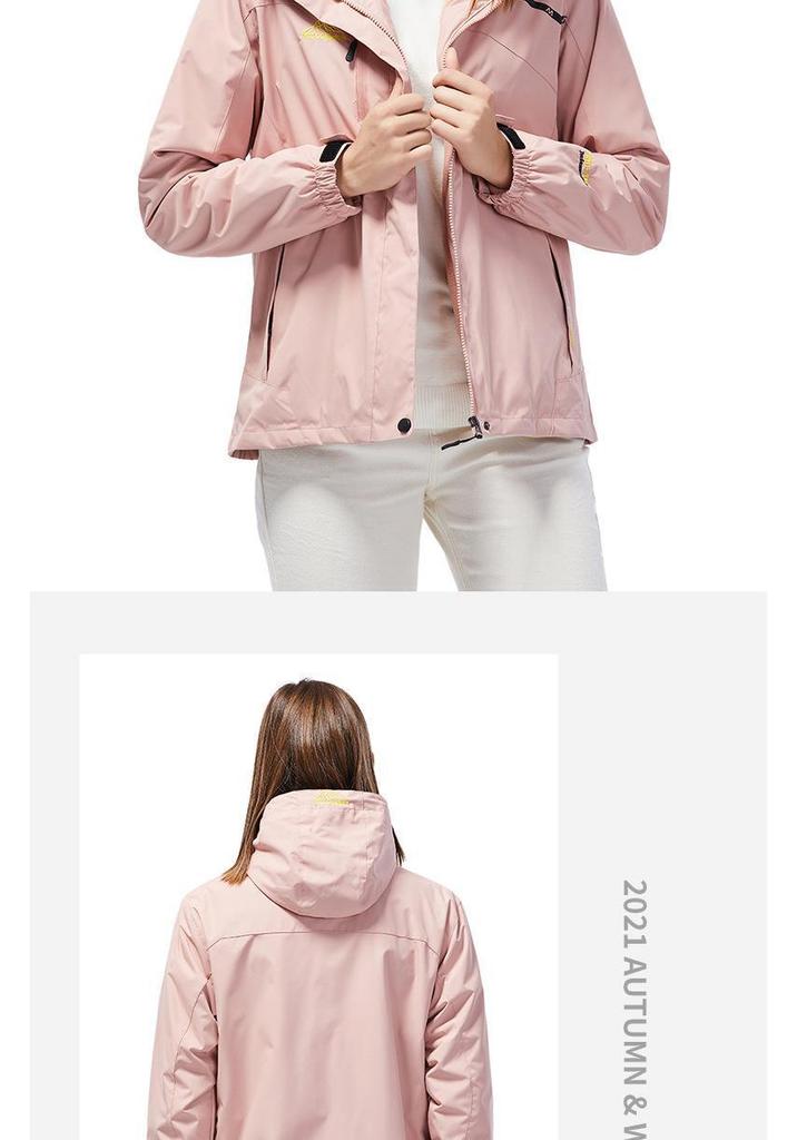 Windproof Outdoor Jacket Set: Couples' 3-in-1 with Detachable Fleece for Men & Women, Ideal for Autumn & Winter