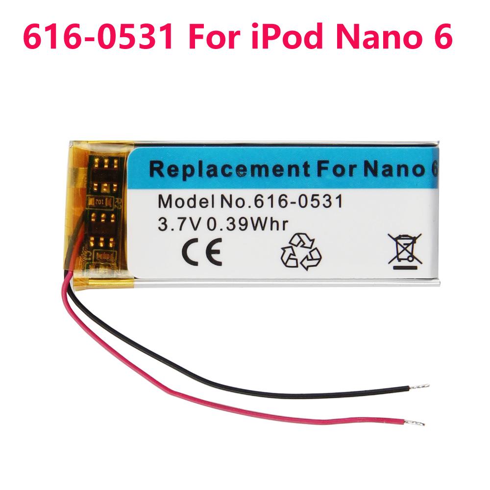 Rechargeable Lithium Battery For Apple iPod Nano 4 iPod Nano 5 iPod Nano 6 iPod Nano 7 616-0406 616-0407 616-0531 616-0640 Battery