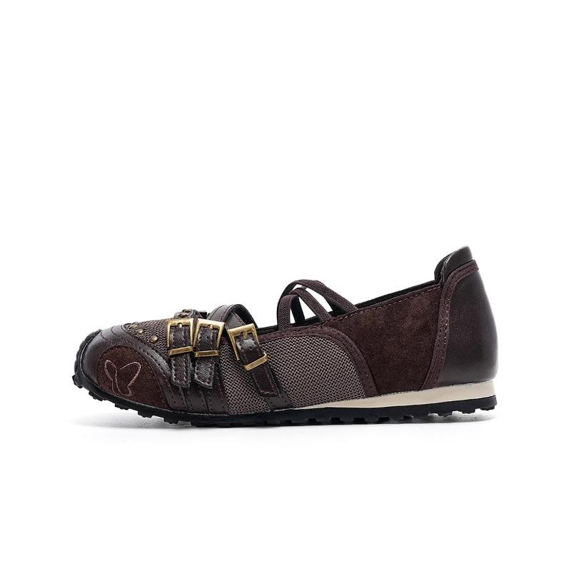 

Винтажная пряжка ремня спортивные туфли Мэри Джейн женские летние новые балетки на плоской подошве женские 40