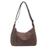 Large Capacity Retro Women's Bag Autumn New Fashion Matte Imitation Suede Casual Shoulder Tote Messenger Bag