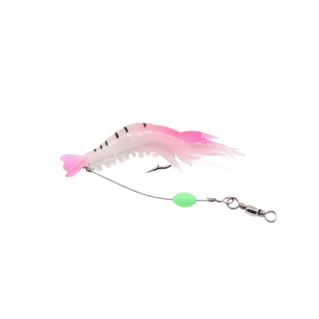 Soft Bait Shrimp Lure 9cm 6g Fishing Lure with Hook Bionic Shrimp Imitation Soft Bait Glow for Predator Fish Fishing